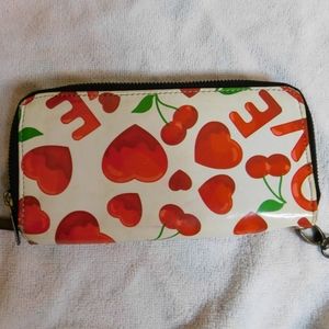 Vintage 90s hearts and cherries wallet